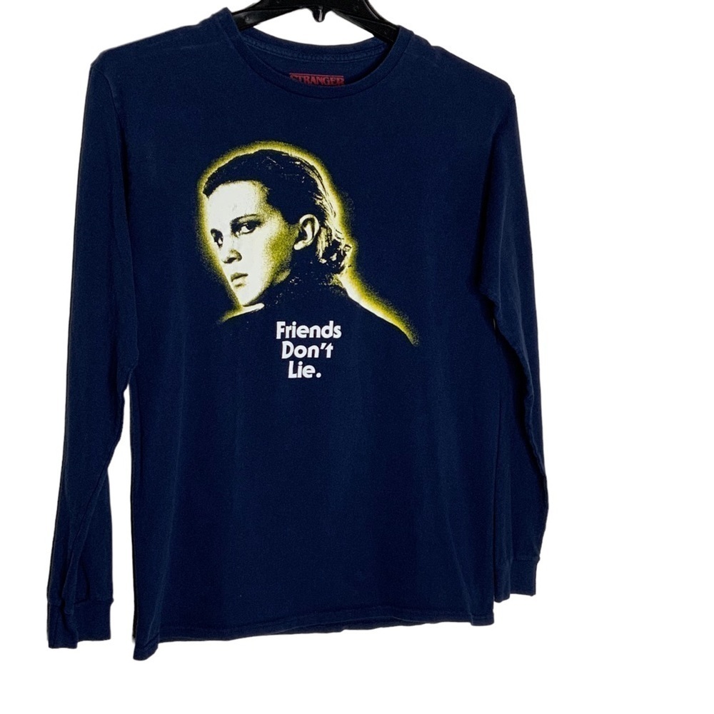 Stranger things dark blue long sleeve top. Size M